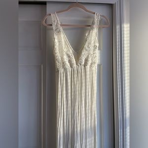 White boho beach cover up